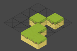 Mapa tiles hecho con editor de Unity tamaño 4